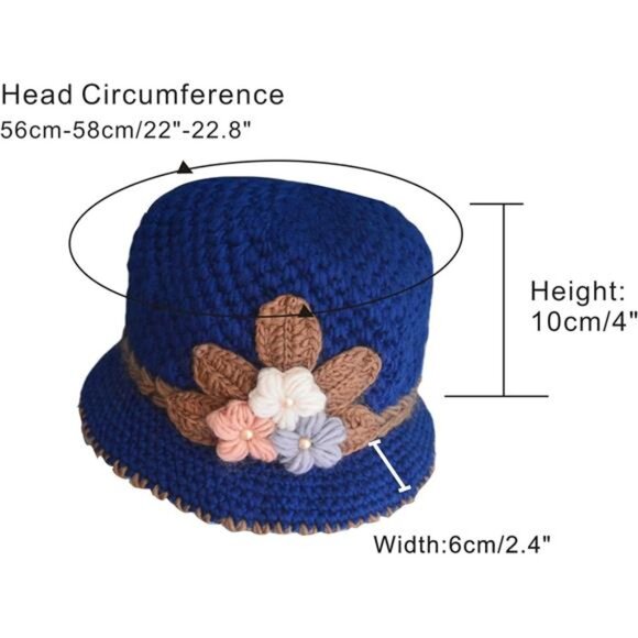 Women\'s Flowers Knitted-Woolen-Hat Fashion Beanie Hat main image 4